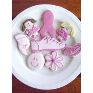 Organic Style Pink Breast Cancer Awareness Cookies  
