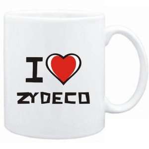  Mug White I love Zydeco  Music