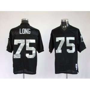 Howie Long #75 Oakland Raiders Replica Throwback NFL Jersey Black Size 
