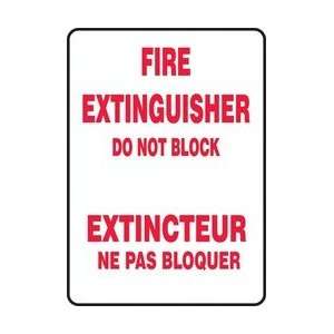   FRENCH   EXTINCTEUR NE PAS BLOQUER) Sign   14 x 10 Aluma Lite