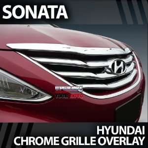  2011 2012 Hyundai Sonata Chrome Grille Overlay OEM Style 