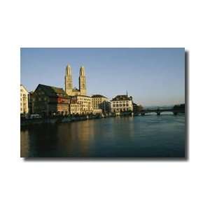   Cathedral Limmat River Zurich Switzerland Giclee Print