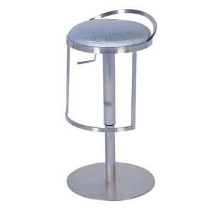  Chintaly 0571 AS SLV Adjustable Swivel Stool with Round 
