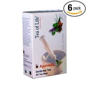 Tea Of Life Ayurvedic De Stress Blend, 25 Count, 1.7 Ounce Boxes (Pack 