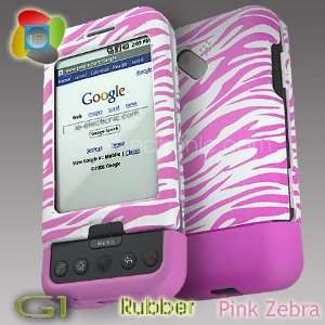  HTC Google G1 Premium 2Tone Rubber Design Pink Zebra 