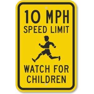  10 MPH Speed Limit Watch For Children (with Graphic 