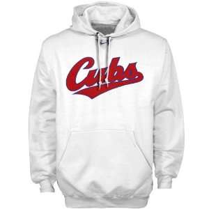  Nike Chicago Cubs White Tackle Twill Hoody Sweatshirt 