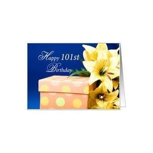  101st Birthday Present and Lilies Card Toys & Games