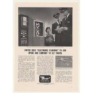  1960 United Airlines Pilots Bendix G 15 Computer Print Ad 