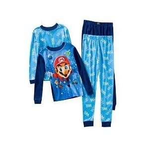  NWT Nintendo Wii Super Mario Galaxy Pajama 4 Pc Set Sz 4 