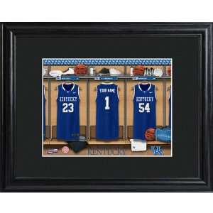   Kentucky Wildcats Personalized College Basketball Locker Room Print