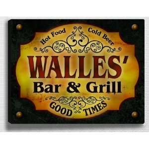  Walless Bar & Grill 14 x 11 Collectible Stretched 
