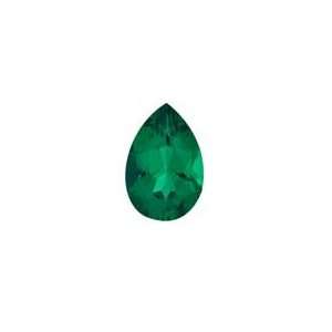  10x7 mm 1.75 Cts Lab Created Loose pear cut Emerald AA 