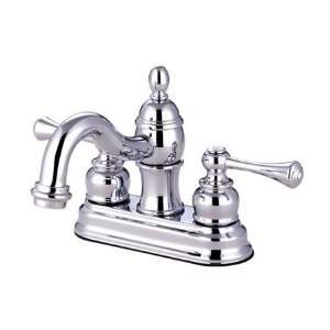  VINTAGE 4 LAVATORY FAUCET W/ ABS/BRASS POP UP Polished 