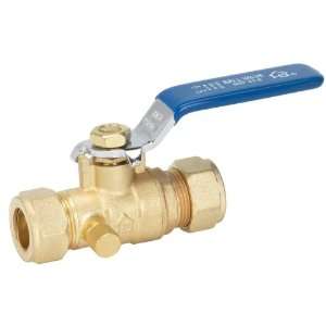 Homewerks 119 1 34 34 No Lead Full Port Ball Valve with Drain with 1/4 