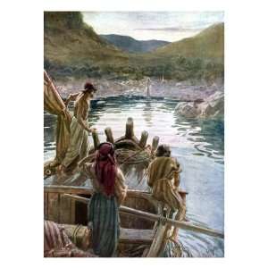 Jesus appears to the disciples at the sea of Galilee Premium Giclee 