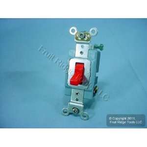10 Leviton Red INDUSTRIAL Toggle Wall Light Switches 3 Way 15A 1203 2R