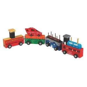  Wood 4 Car Train Set Toys & Games