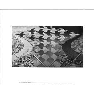   Cornelis Escher   24 x 20 inches   Day & Night, 1938