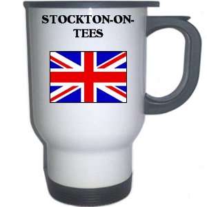  UK/England   STOCKTON ON TEES White Stainless Steel Mug 