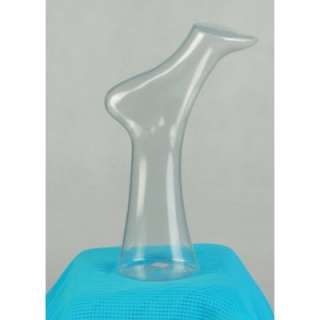  1 Clear Plastic Mannequin Sock and Shoe Display Foot.