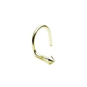  14KT Gold Nose Screw Ring 2mm Spike 20G FREE Nose Ring 