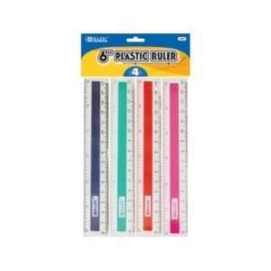  Bazic 6 (15Cm) Plastic Ruler (4/Pack)(Pack Of 288 