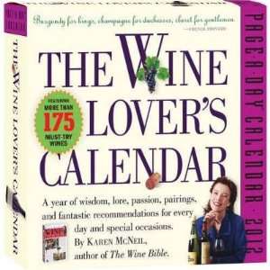  Wine Lovers 2012 Page a Day Boxed Calendar Office 