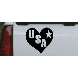 Black 18in X 17.4in    USA Heart Military Car Window Wall Laptop Decal 