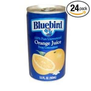 Bluebird Orange Juice (4   6 Packs), 5.5 Ounce Cans (Pack of 24 