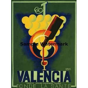 Spain Red Wine Valencia Fonde La Sante Bar Restaurant Drink 24 X 34 