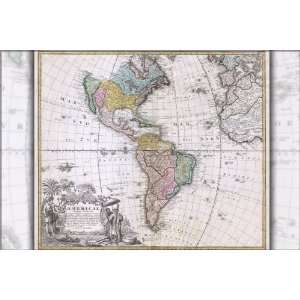  1746 Map of North & South America   24x36 Poster 