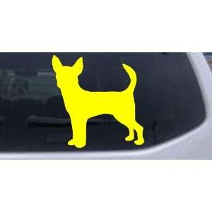 Yellow 18in X 18.0in    Chihuahua Dog Animals Car Window Wall Laptop 