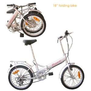 Zport Folding Bike   18 Inch Foldable Bicycle   Silver 
