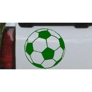 Soccer Ball Sports Car Window Wall Laptop Decal Sticker    Dark Green 