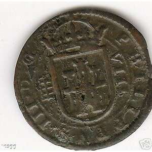  SPAIN 1837 8 MARAVEDIS COIN 