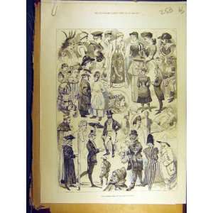  1883 Fancy Dress Ball Mansion House Sketches Juvenile 