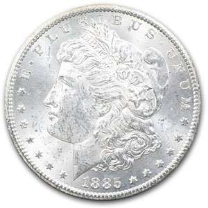  1885 CC Morgan Silver Dollar   Brilliant Uncirculated 
