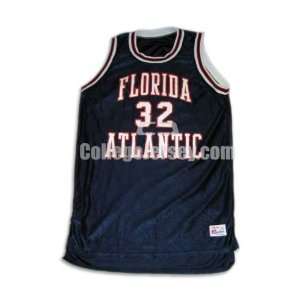  Navy No. 32 Game Used FAU Speedline Basketball Jersey 