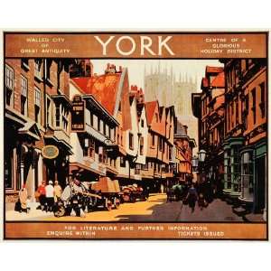 1924 Mini Poster Fred Taylor Petergate York England Railway City 