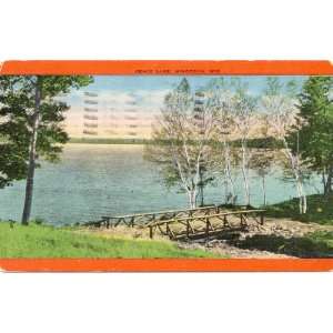  1950s Vintage Postcard Fence Lake Minocqua Wisconsin 