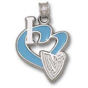 New Jersey Nets Sterling Silver I Heart Logo 3/4 Enamel Pendant