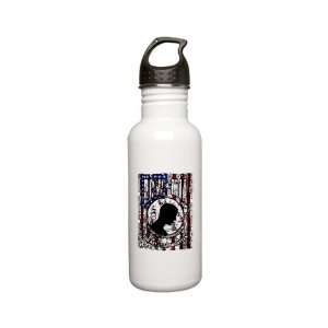 Stainless Water Bottle 0.6L POWMIA All Gave Some Some Gave All US Flag
