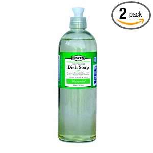  Bayes Dish Soap, Unscented, 16 Ounce Bottle, (Pack of 2 