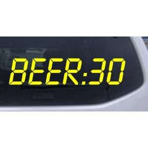 Beer 30 Funny Car Window Wall Laptop Decal Sticker    Yellow 60in X 13 