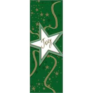  30 x 60 in. Holiday Banner Green & Gold Joy Star