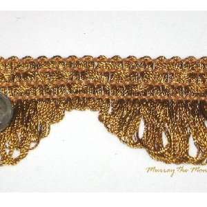  Wrights Gold Scallop Loop Fringe by the yard Arts, Crafts 