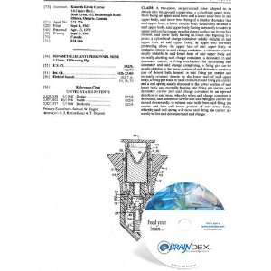  NEW Patent CD for NONMETALLIC ANTIPERSONNEL MINE 