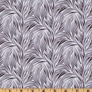  44 Wide School Of Rock Zebra Stripes Grey/White Fabric 