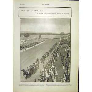  Ascot Meeting Royal Procession Print 1903